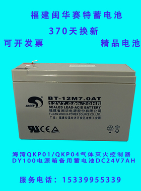 海湾GST-QKP04 01气体灭火控制器DY-100A电源箱备用蓄电池12V7AH