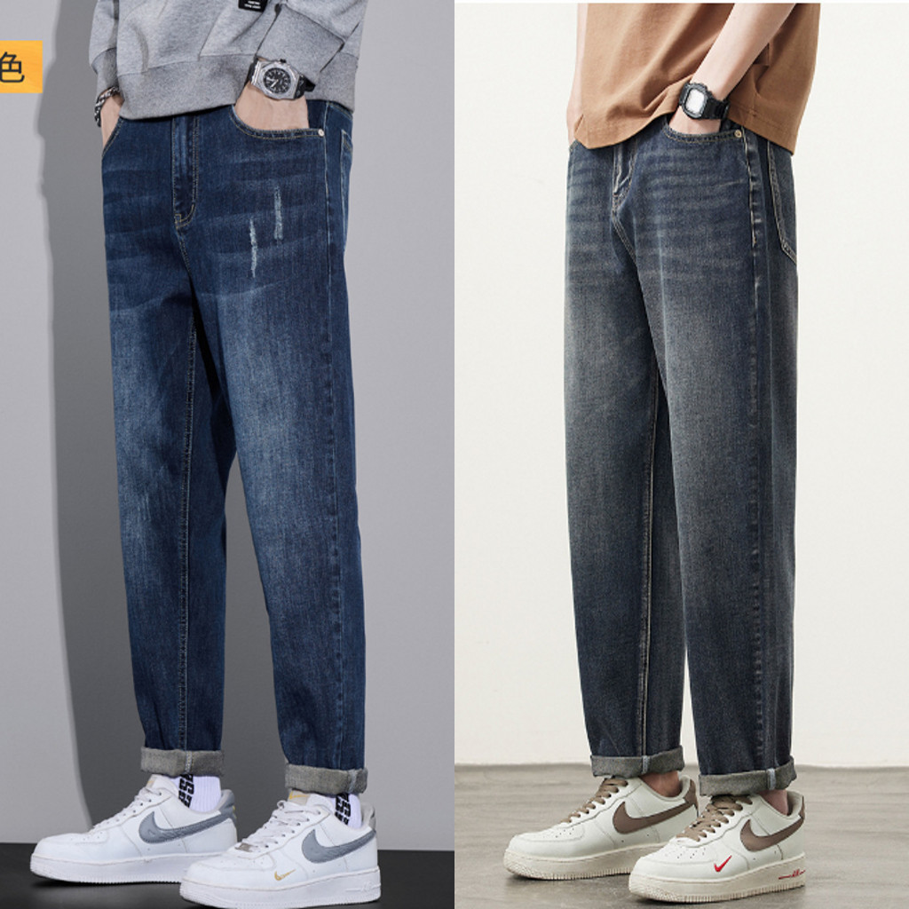 牛仔裤字男士25新品宽松直筒修身弹力休闲潮流品牌上班哈伦特价款,男装,牛仔裤,淘宝优惠券,粉丝福利购,淘宝优惠卷