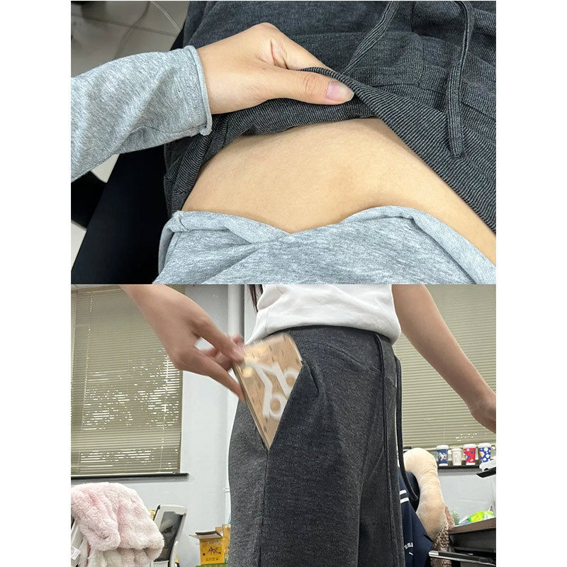 灰色阔腿裤女秋冬2026新款加厚垂感瑜伽裤慵懒风高腰加绒软糯米裤