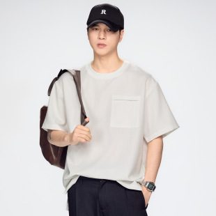 2026新款 t恤男潮牌简约圆领宽松百搭感上衣 日常休闲短袖