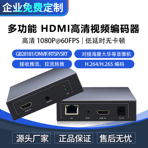 HDMI编码器 转ONVIF GB281810电脑收银录屏监控NVR  h.265 海康