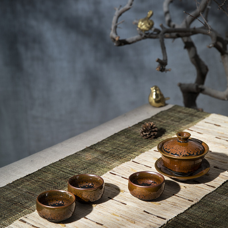 品茗陶瓷主人办公功夫茶黄公道盖碗套装杯碗公日式建盏鹧鸪茶具功|ruв категории посуда, чайный сервиз, кунг - Фу, чайный сервиз - от Buy2taobao.com для оказания профессиональной услуги покупки агента Taobao