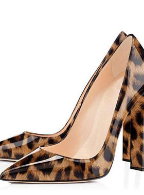 女式时装单鞋 尖头浅口粗跟外贸女鞋大码速卖通block heels