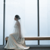 FANGLE 遇见 素款 WHITE 头纱 超透素纱进口网纱