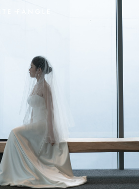 WHITE FANGLE 遇见 素款头纱 超透素纱进口网纱