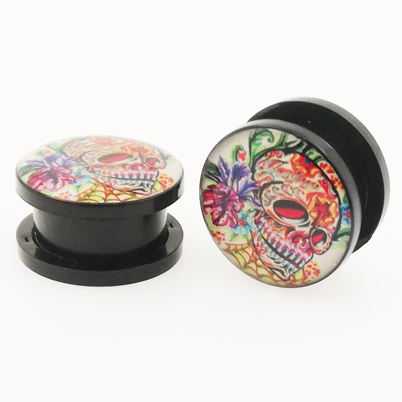 滴胶骷髅头扩耳器包邮