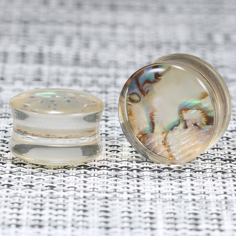 鲍鱼贝壳亚克力透明男女耳扩饰品