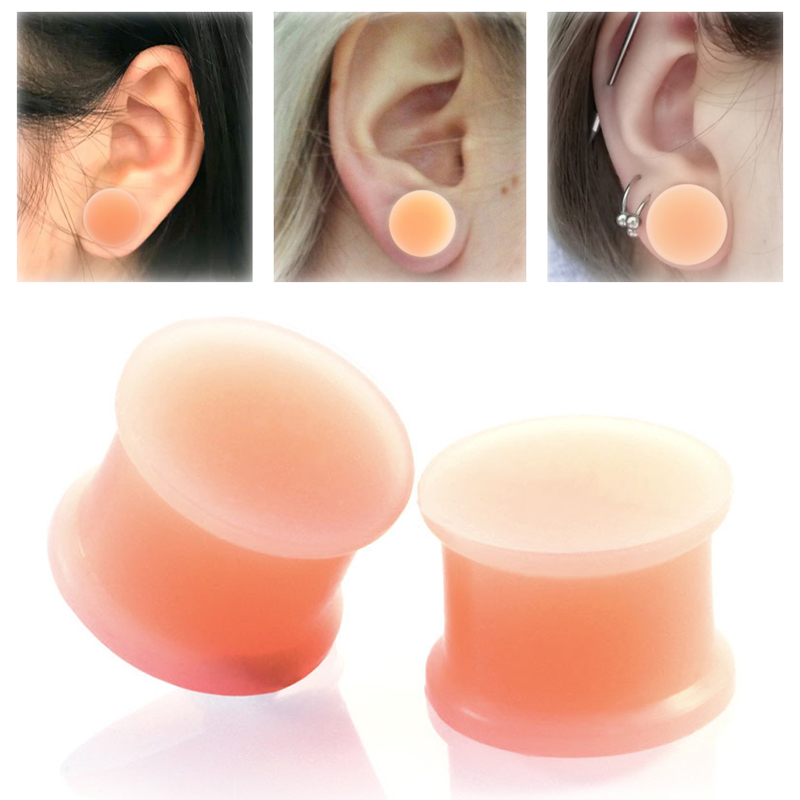 硅胶肉色朋克风穿刺3-30mm扩耳器