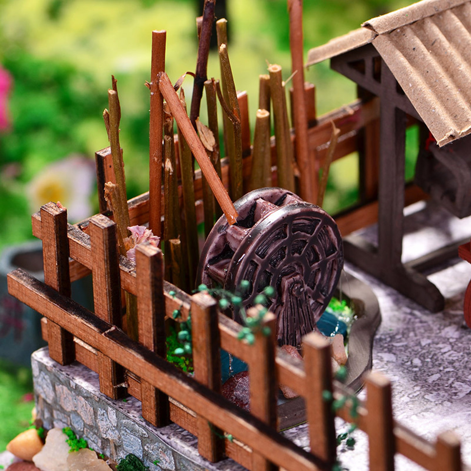 复古乡村小屋拼装微景观模型