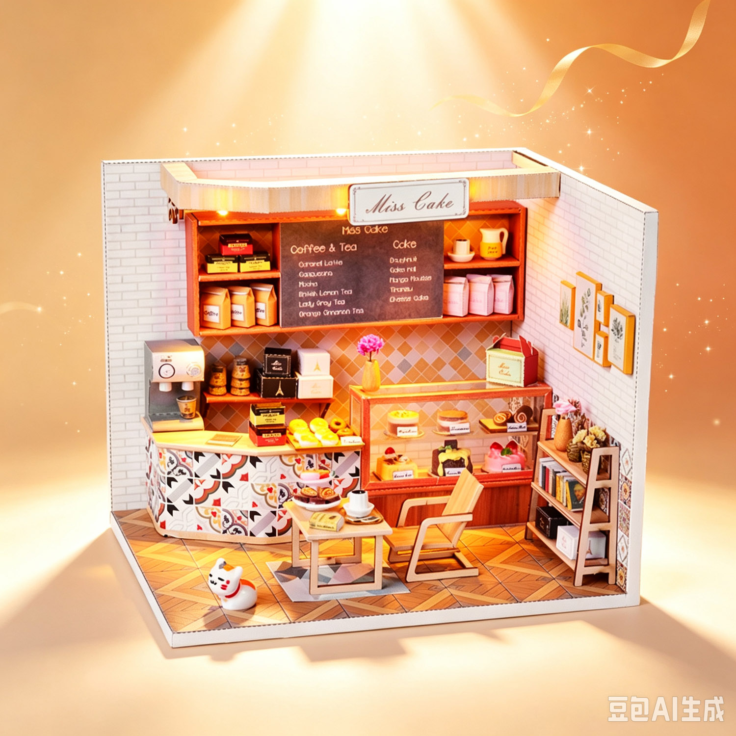 网红蛋糕屋微缩模型DIY拼装