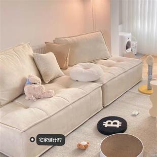 高档丹利仕 豆腐块懒人沙发科技布小户型极简方块客厅单人 纤皮