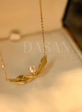 大三手作珍珠羽毛女通体纯银