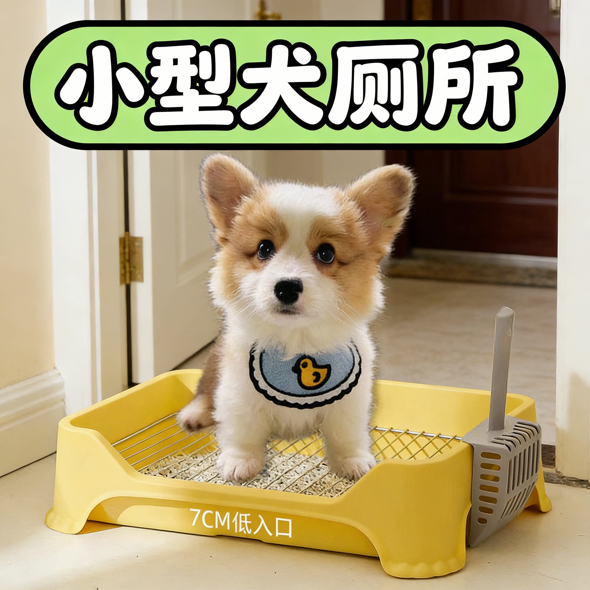 小型犬厕所小狗幼犬专用防踩屎12mm小号迷你尿盆比熊博美狗砂盆