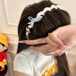 发饰波浪发新款2025带齿发箍可爱高颅外出发卡防滑洗脸头箍