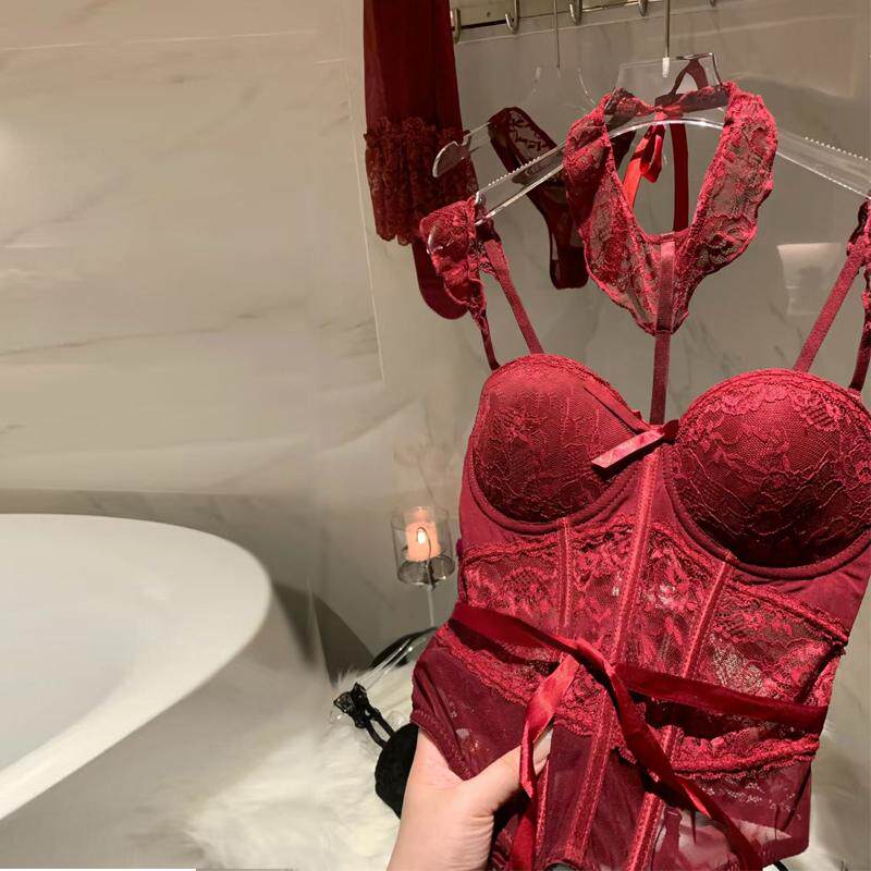 性感内衣女小胸显大文胸聚拢带钢圈胸垫鱼骨胸衣2025新款套装大码