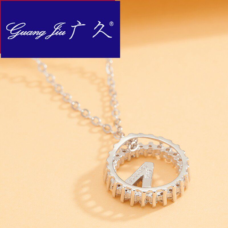 广久A1925银520银项链女日韩简约时尚银饰品 女表白节送女友