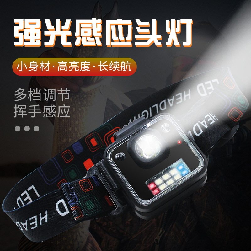 头灯强光充电超亮头戴式照明矿灯