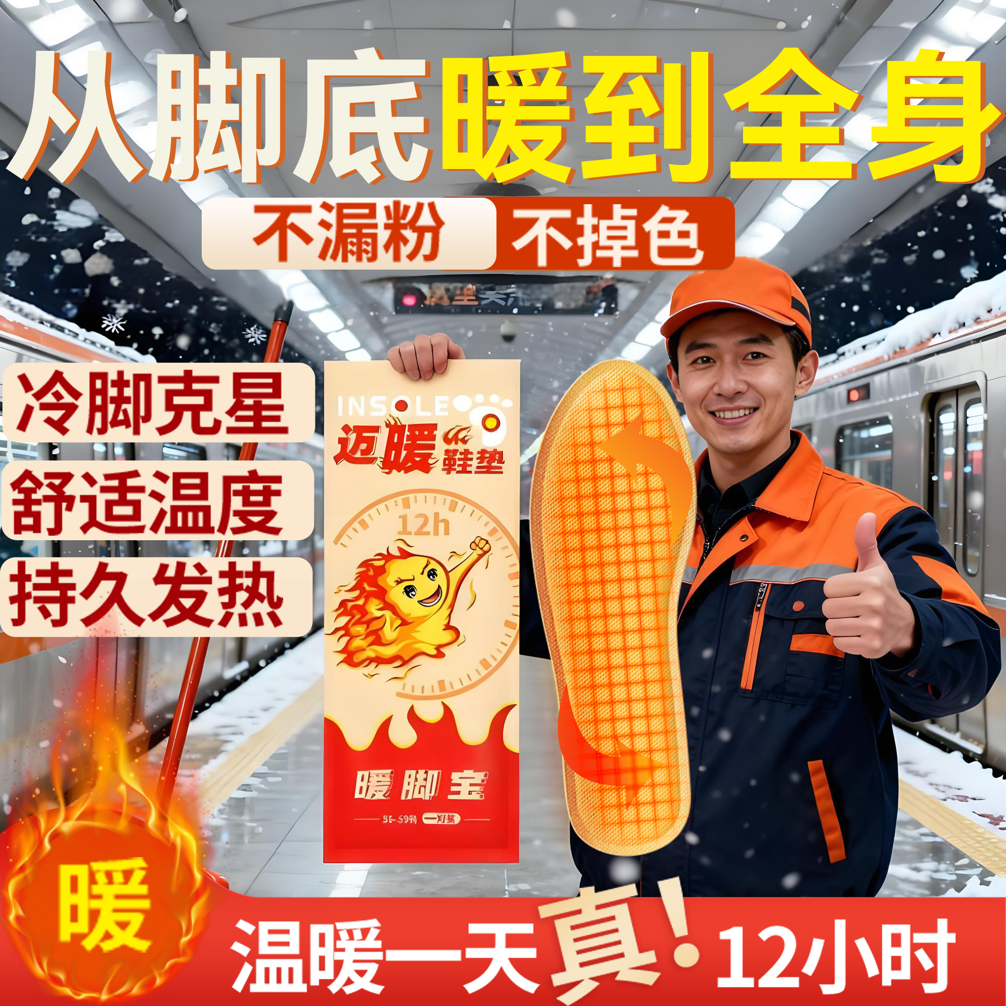 一次性自发热鞋垫持续发热暖脚宝