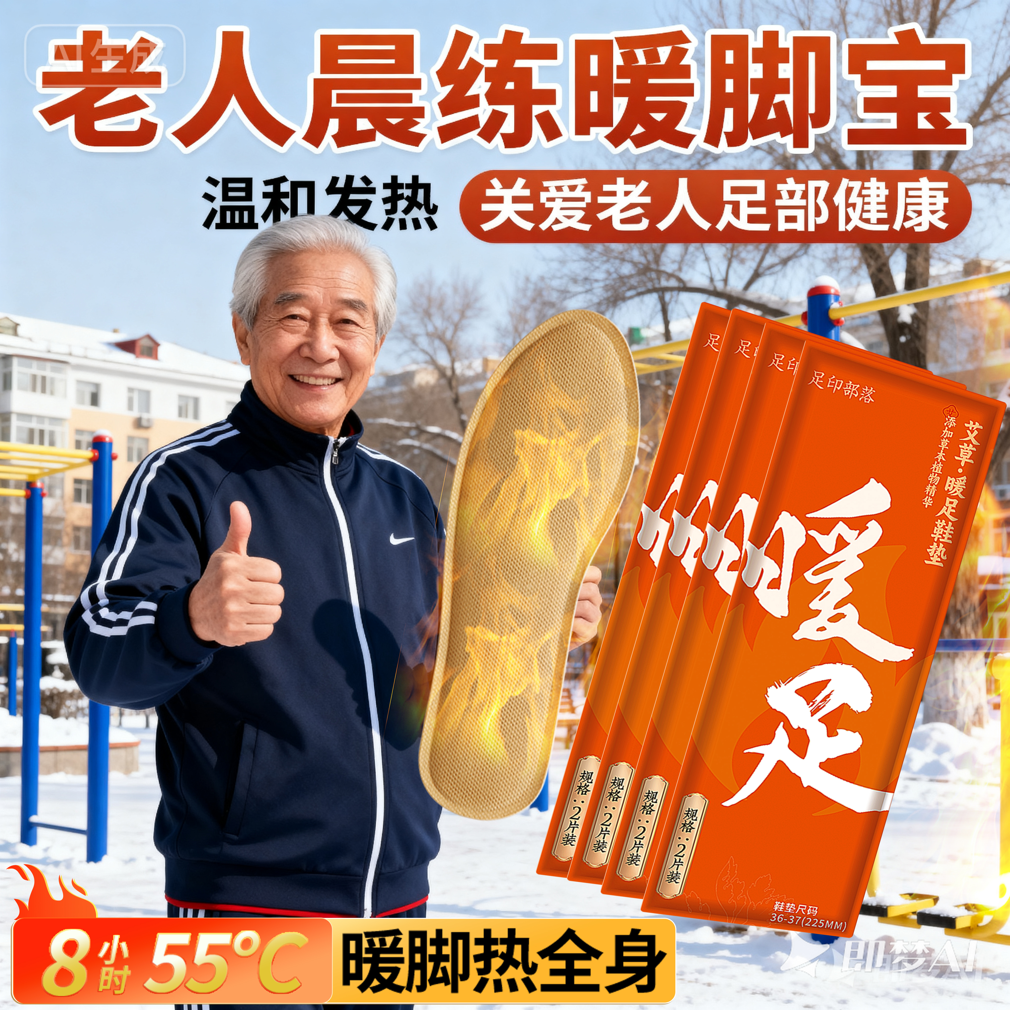 足印部落加热鞋垫自发热暖足贴冬