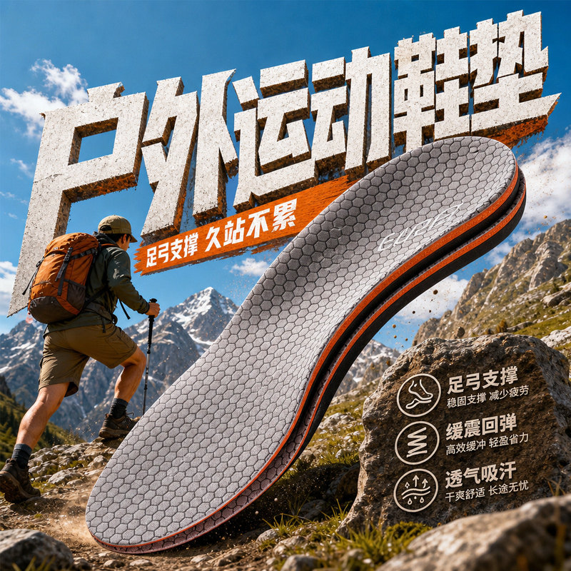 户外徒步足弓足弓支撑鞋运动减震