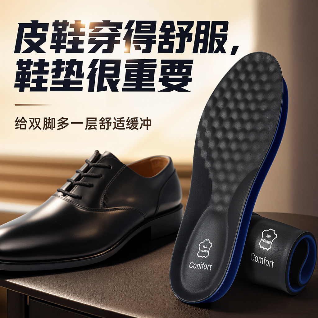 皮鞋专用真皮牛皮鞋垫男士吸汗