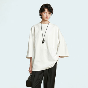 Carolingian極简ROW风 Oversize宽松大廓形上衣 高克重精梳棉T恤