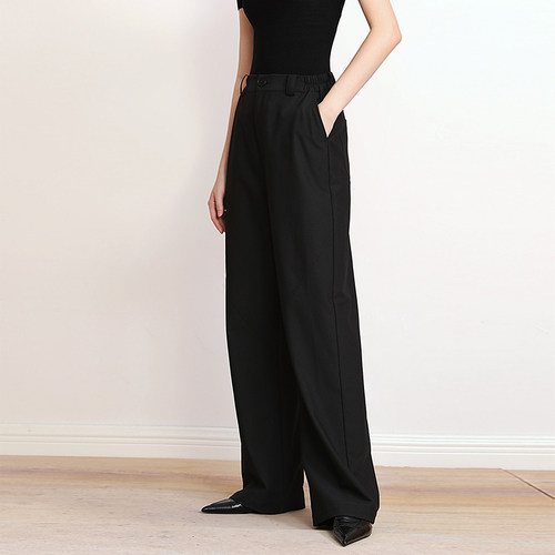 極简ROW风松弛感精梳直筒裤