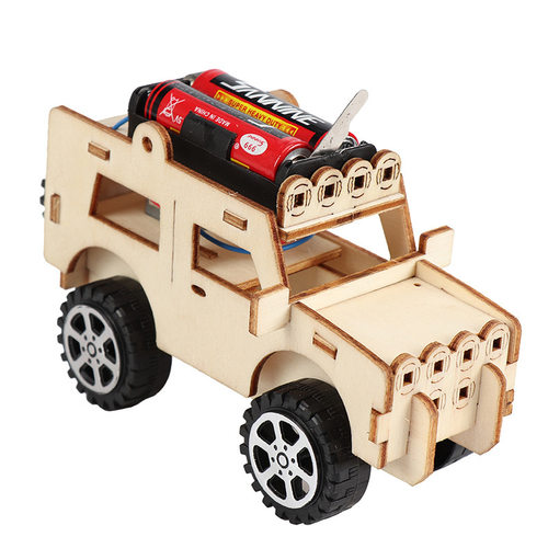 创意科技小发明diy电动吉普车儿童stem科学实验器材料