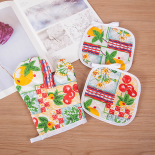 白棉 烤箱微波炉手套 防烫烧烤手套烘焙手套