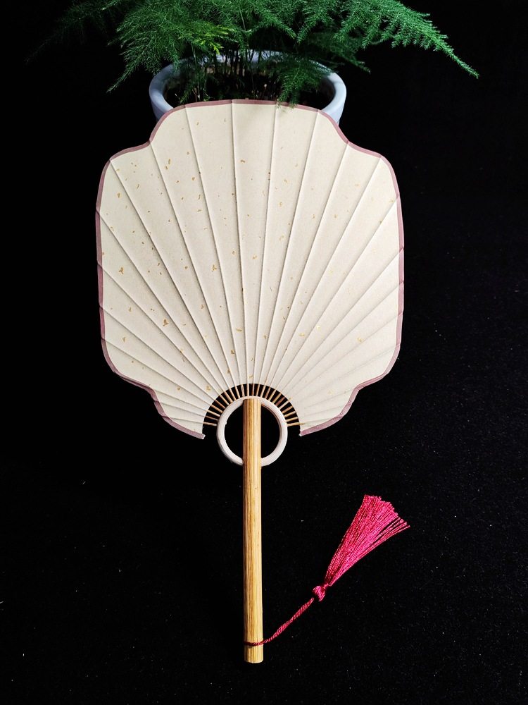 宣纸团扇中国风宫扇 日式古风空白扇面 圆型diy书画扇子