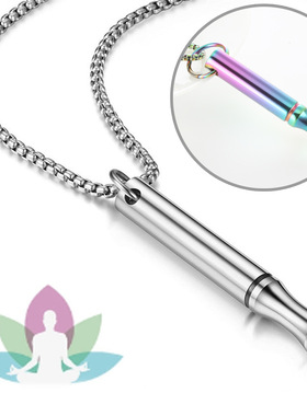 冥想呼吸解压吊坠项链冥想小蛮腰圆管口哨东莞正念饰品