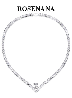 ROSENANA 水滴V型项链简约大气设计