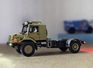 1/87军事卡车运输车模型解放车模型军卡静改动 四驱RC车模