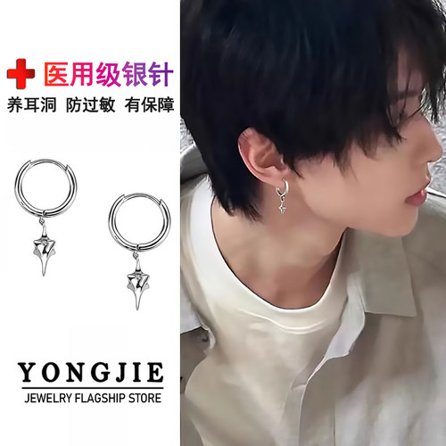 星条耳环s925银轻奢小众