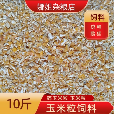 10斤新鲜纯绿色玉米碴颗粒破碎瓣 鸽子家禽鸡鸭鹅猪专用营养饲料