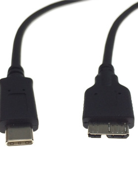 USB-C安卓手机连接移动硬盘B公口线USB3.1 Type-c转MicroB数据线
