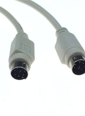 ps2鼠标键盘连接线PS/2圆口插头6针对6针线6芯公对公psto数据线10