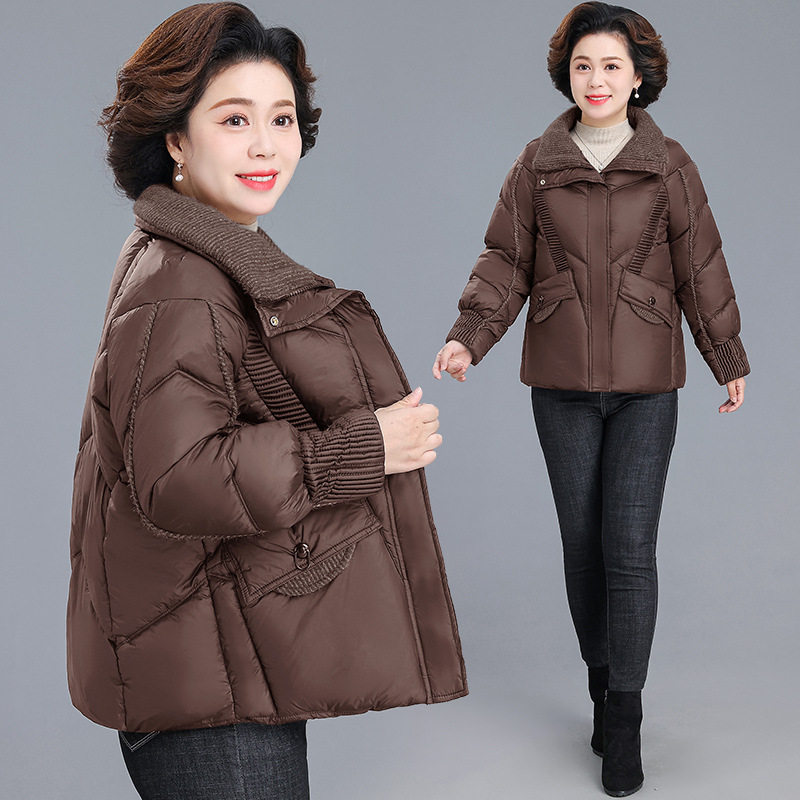 恒源祥小个子妈妈冬装短款棉衣中年纯色翻领宽松外套中老年女装保,女装/女士精品,中老年女装,淘宝优惠券,粉丝福利购,淘宝优惠卷
