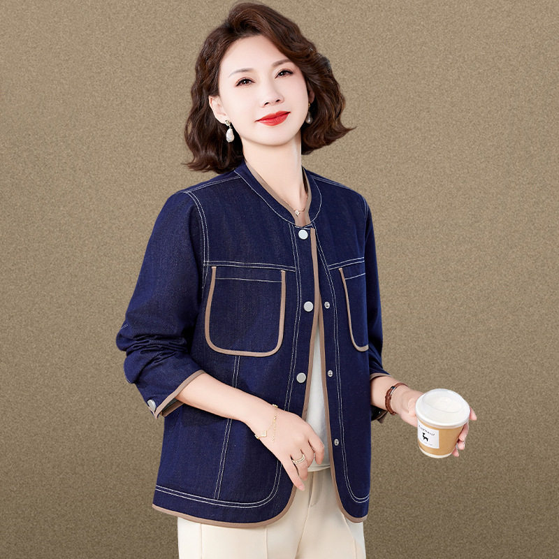 恒源祥妈妈外套春秋洋气时尚牛仔上衣2025新款中老年女春装短款夹,女装/女士精品,中老年女装,淘宝优惠券,粉丝福利购,淘宝优惠卷