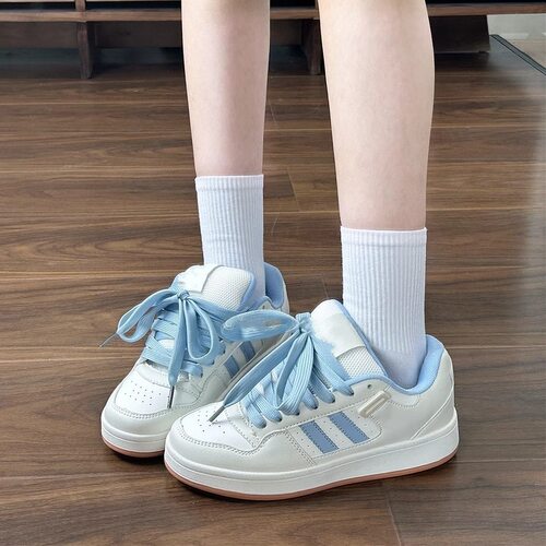 韩国潮鞋高颜值厚底潮流运动板鞋女ins潮2026新款学生百搭休闲胖