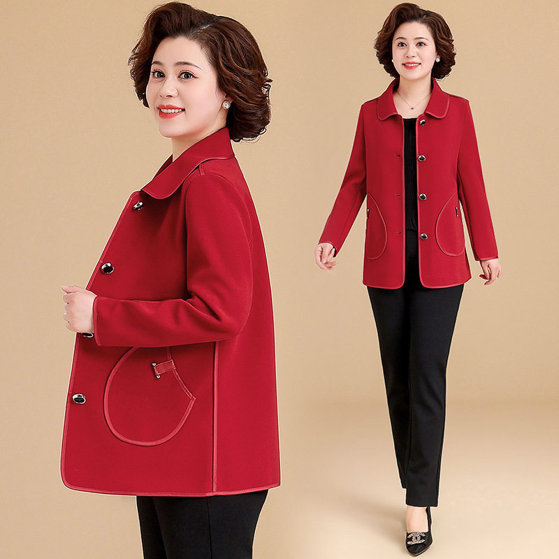 恒源祥妈妈春装单外套短款时尚风衣40岁中老年人女装春秋洋气开衫,女装/女士精品,中老年女装,淘宝优惠券,粉丝福利购,淘宝优惠卷