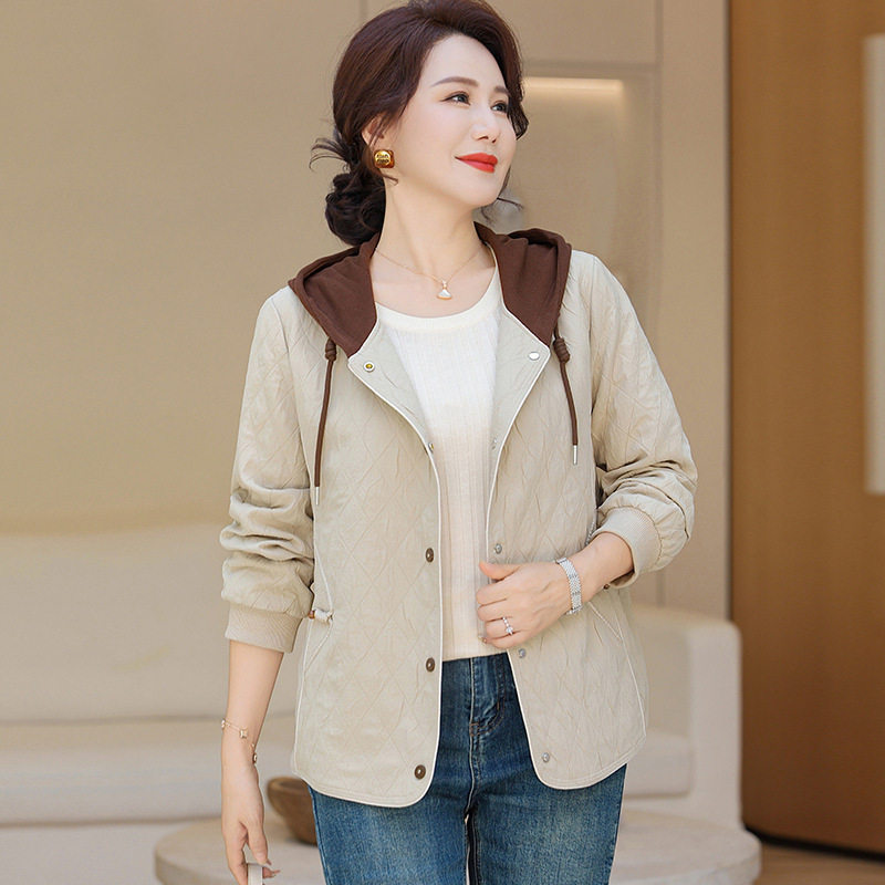 恒源祥妈妈春秋外套洋气2025新款中老年女时尚休闲50岁风衣夹克上,女装/女士精品,中老年女装,淘宝优惠券,粉丝福利购,淘宝优惠卷