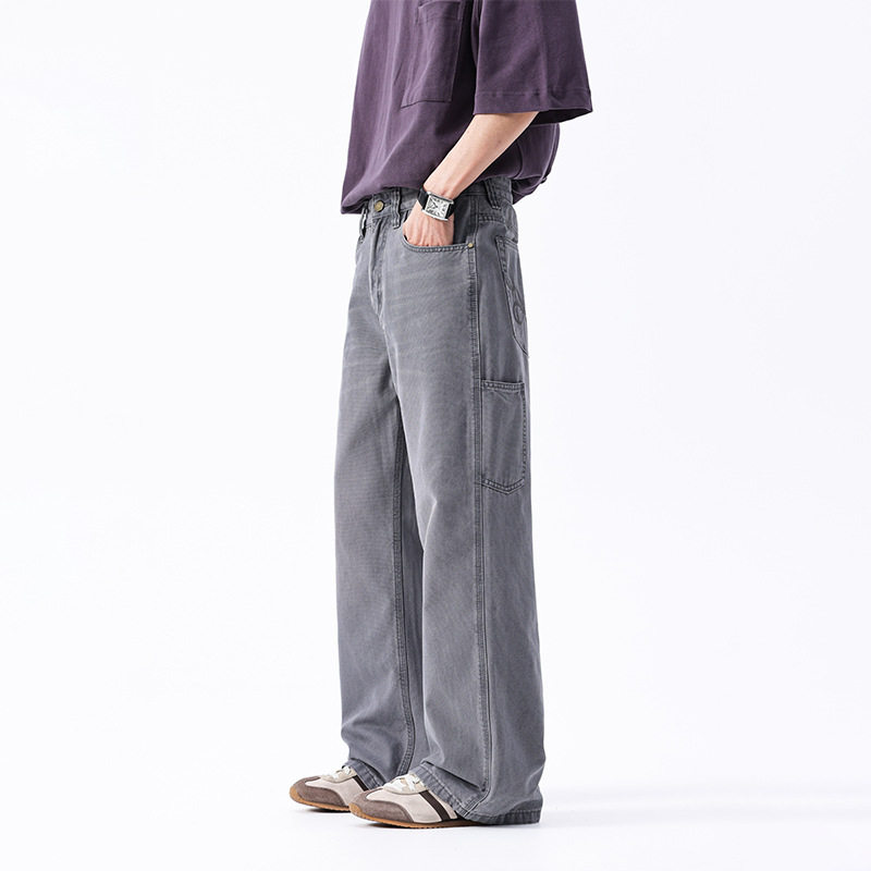 韩国潮牌法式微喇工装牛仔裤男女款春季2026新款宽松休闲cleanfit