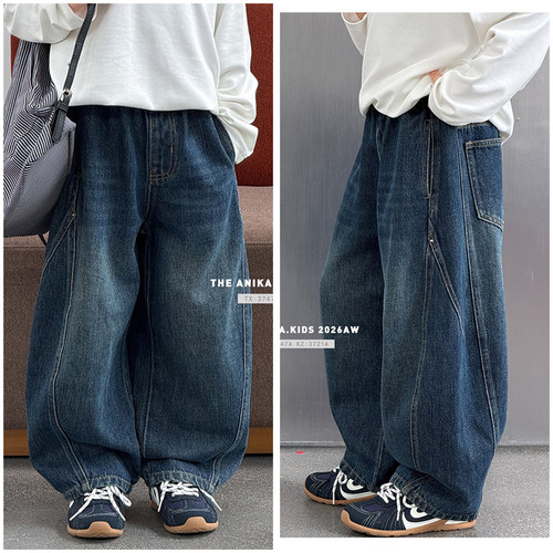 ANIKA男童阔腿牛仔裤秋季新品