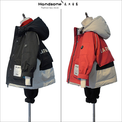 亲子派克90品质白鸭绒羽绒服外套