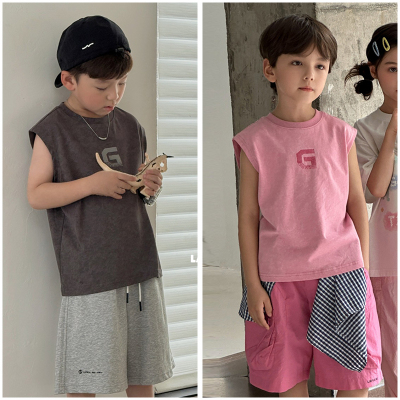 啦芙莱男女童多巴胺字母背心