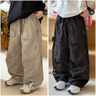 裤 长裤 25夏季 大E小e童装 男童休闲裤 阔腿工装 新品 7805 儿童凉感薄款