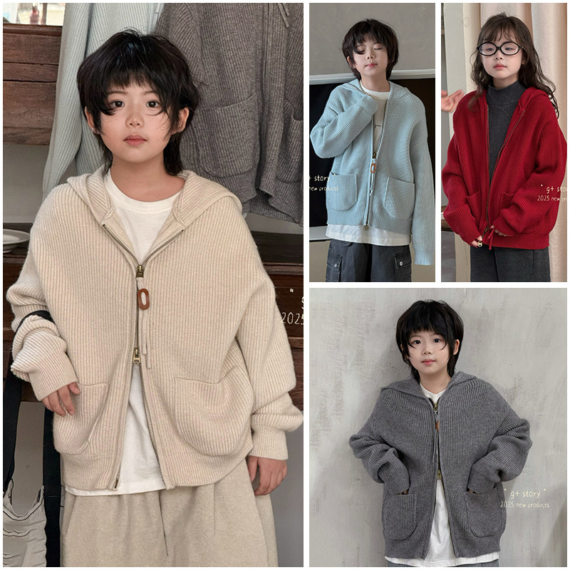 G+童装儿童绵羊毛毛衣外套2025冬季新品男女童针织开衫上衣52803,童装/婴儿装/亲子装,毛衣/针织衫,淘宝优惠券,粉丝福利购,淘宝优惠卷