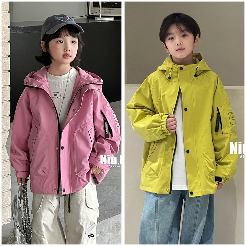 牛哆哆童装儿童户外工装连帽外套26春季新男女童夹克衫上衣39573,童装/婴儿装/亲子装,普通外套,淘宝优惠券,粉丝福利购,淘宝优惠卷