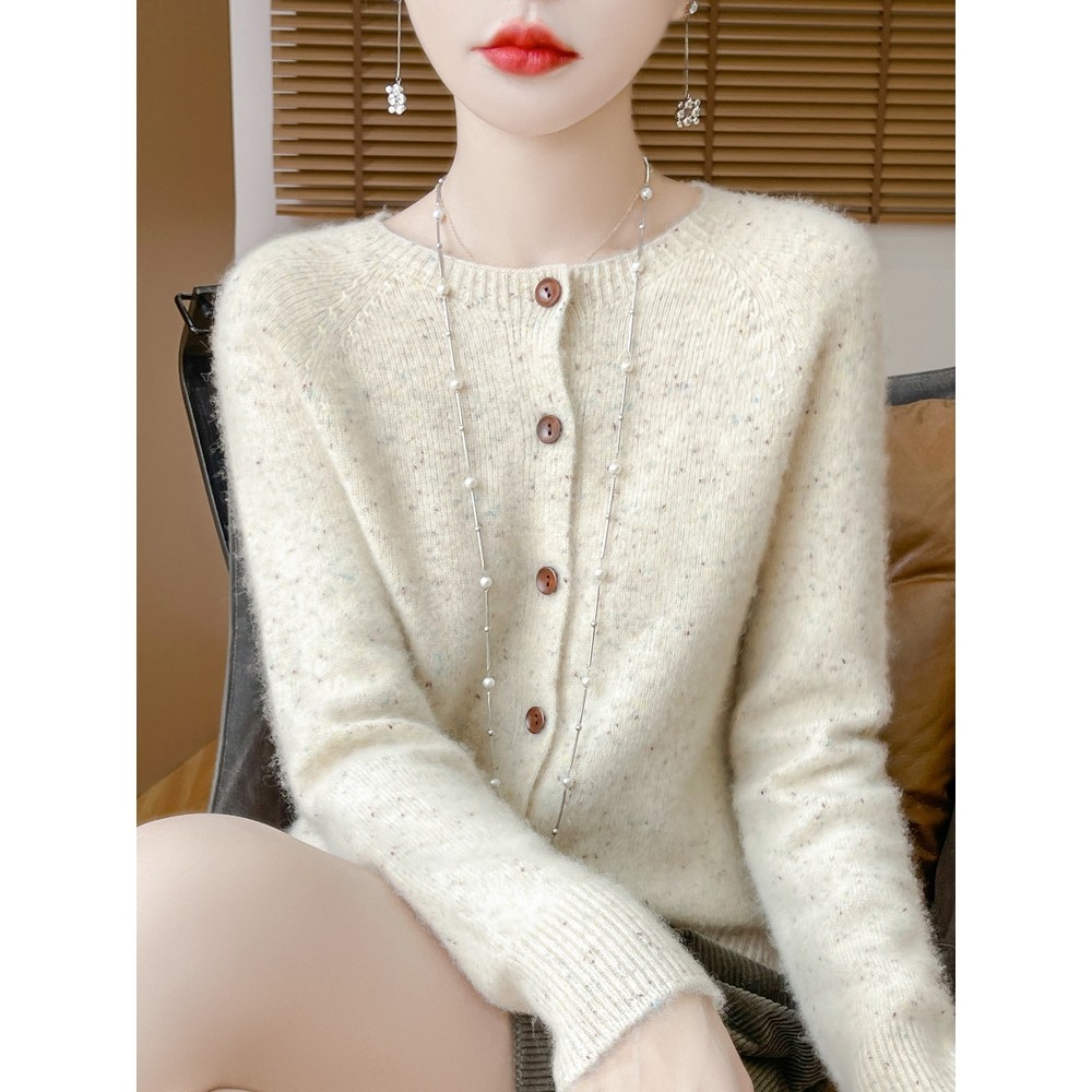 香港潮牌100纯羊毛衫女圆领开衫点子纱宽松加厚外套打底针织新款,女装/女士精品,羊绒衫,淘宝优惠券,粉丝福利购,淘宝优惠卷